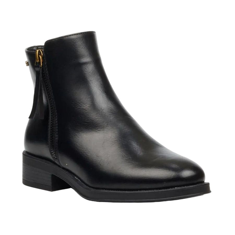 Miss Black Deer 1 Side Zip Ankle Boot Black.