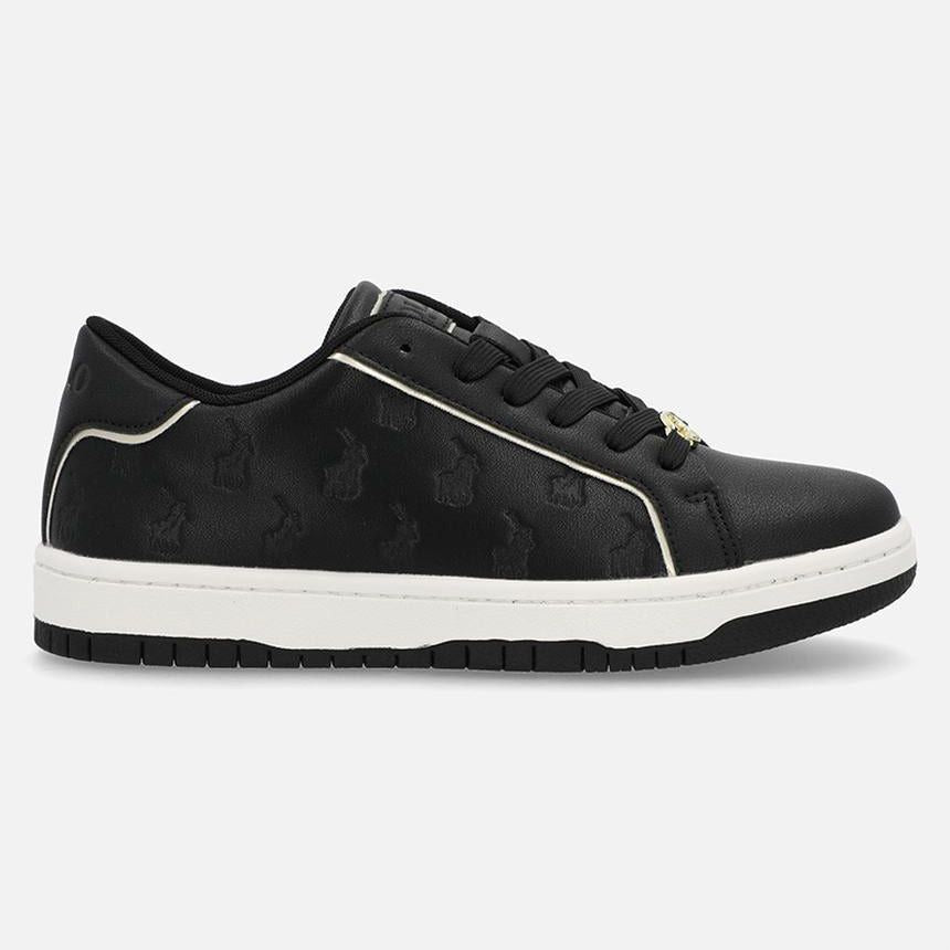 Polo Ladies Deboss Monogram Sneaker Black 0072525.