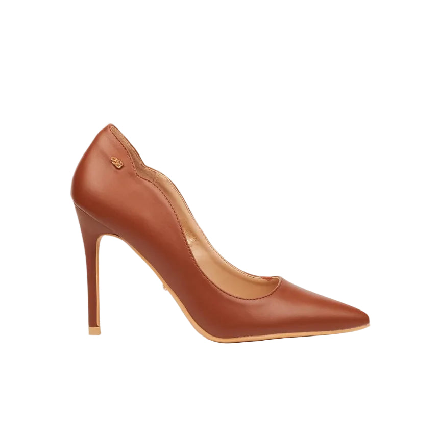 Miss Black Women Lola 58  Faux Leather High Court-Tan