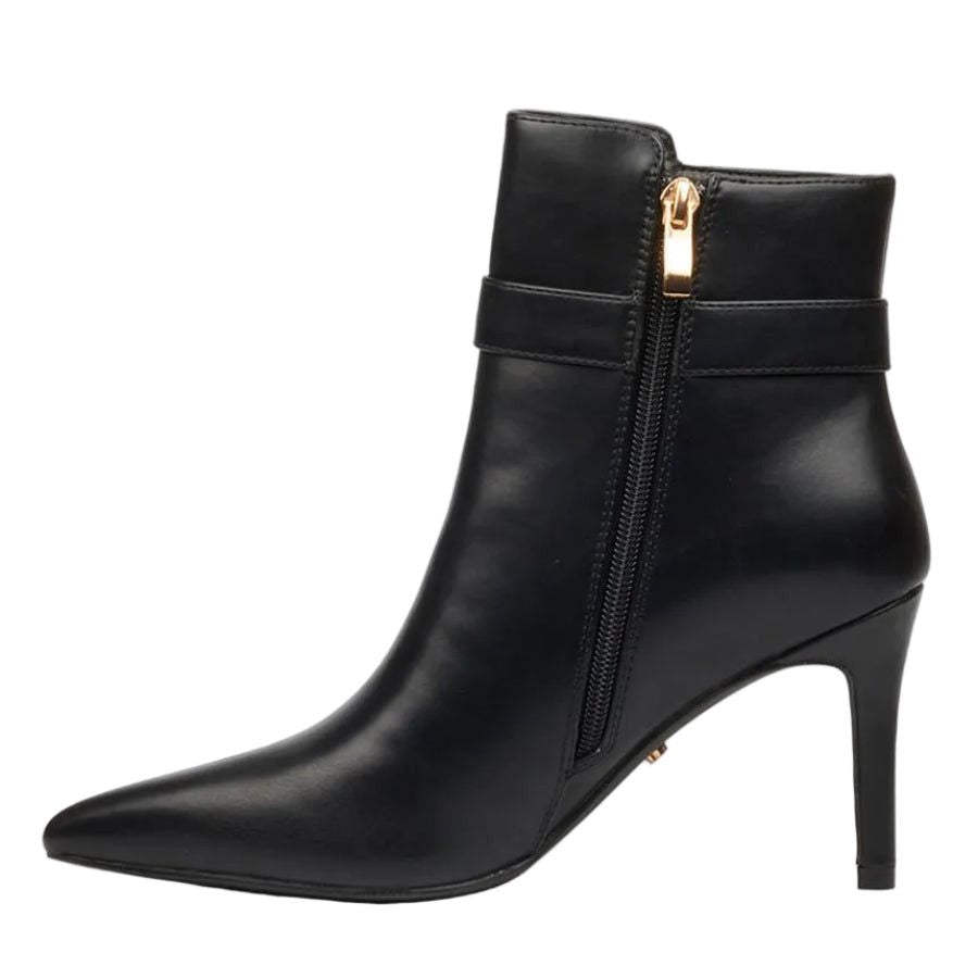 Miss Black Moss 1 Belt Buckle Heel Ankle Boot Black k.
