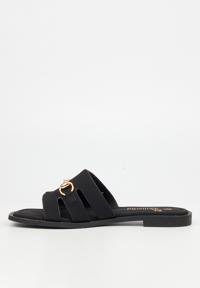 Butterfly Feet Ladies Bianca 1 Slide-Black.