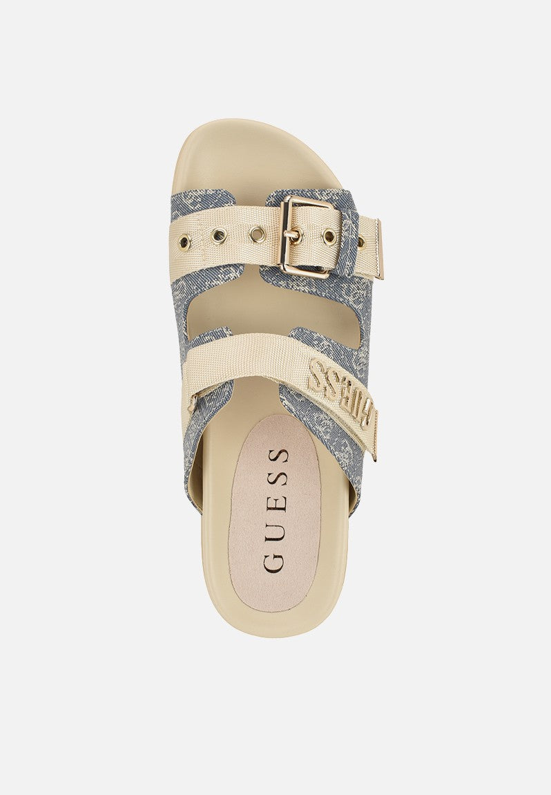 Guess Women's Faxona 2 Sandals slide- Ivory GM19605