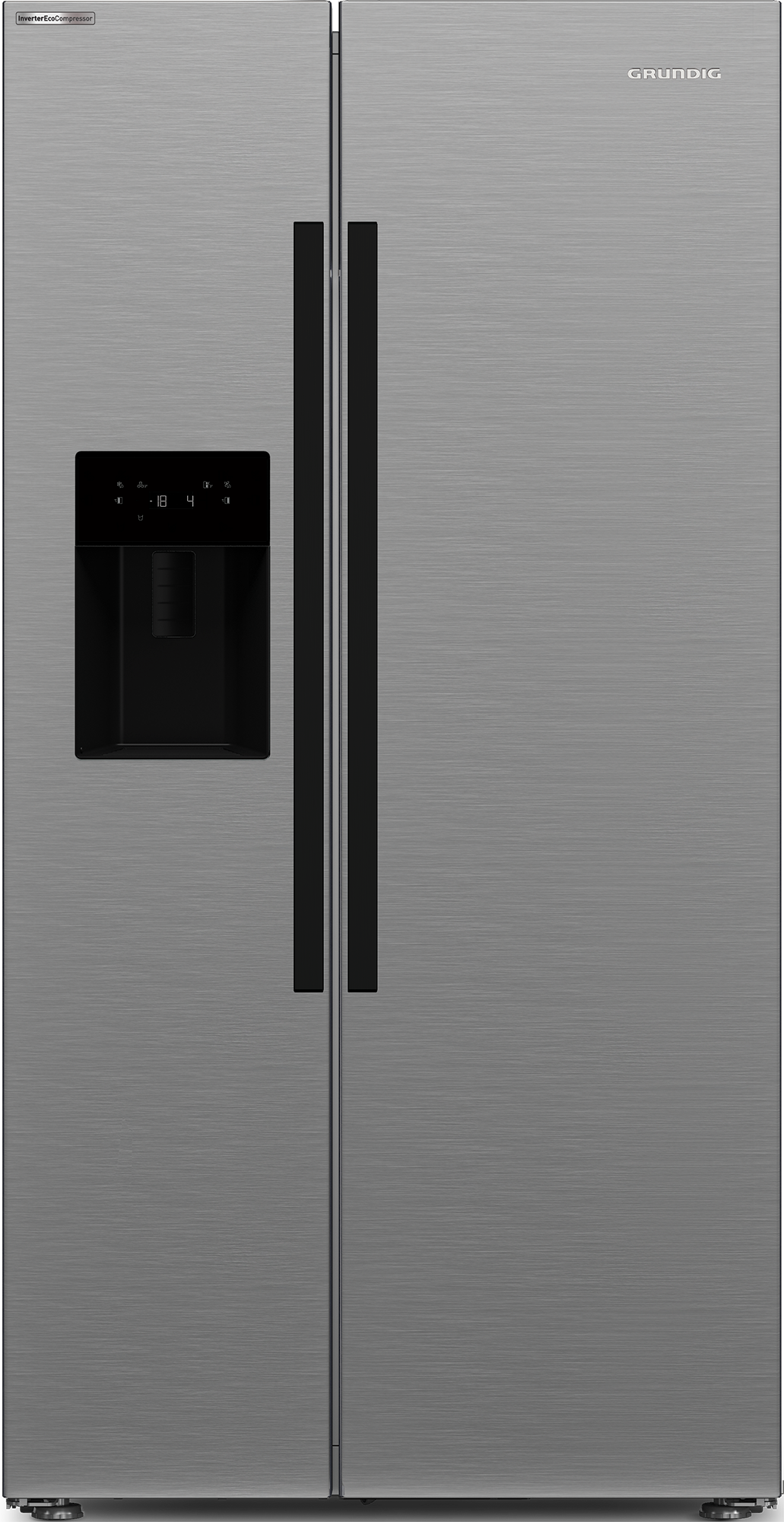 Grundig 571L Pearl Steel Side By Side Fridge GSN30311FXBR (7947689033817)