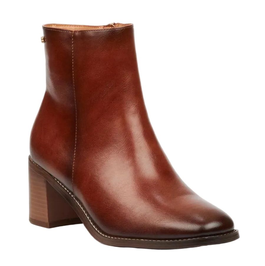 Miss Black Zuri 1 Block Heel Ankle Boot Tan.