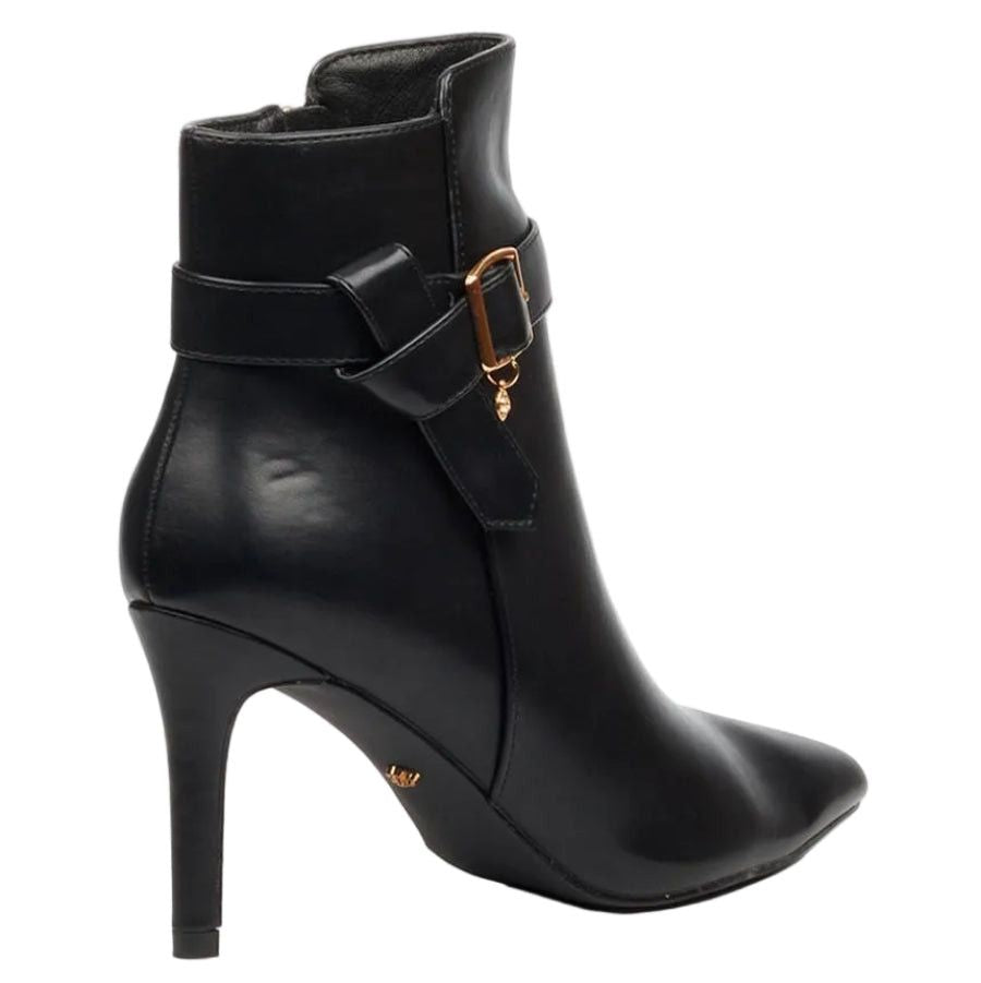 Miss Black Moss 1 Belt Buckle Heel Ankle Boot Black k.