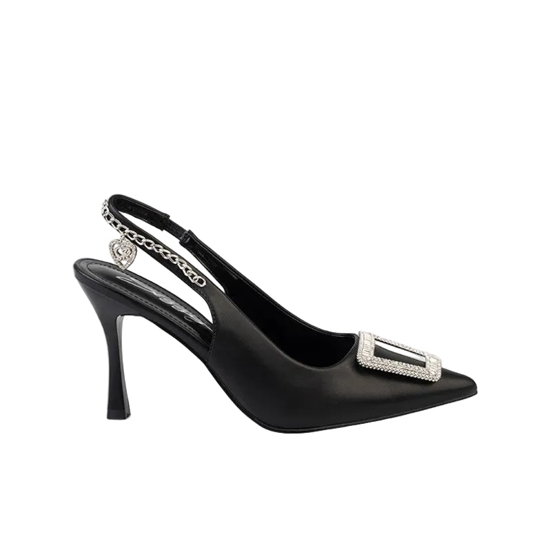 Sissyboy Ladies Paxie Slingback Heels- Black