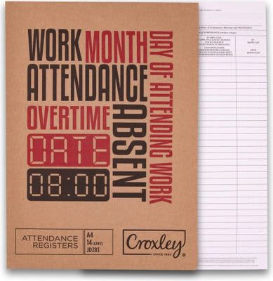 Oxford School Stationery Croxley A4 Attendance Register (7211468488793)