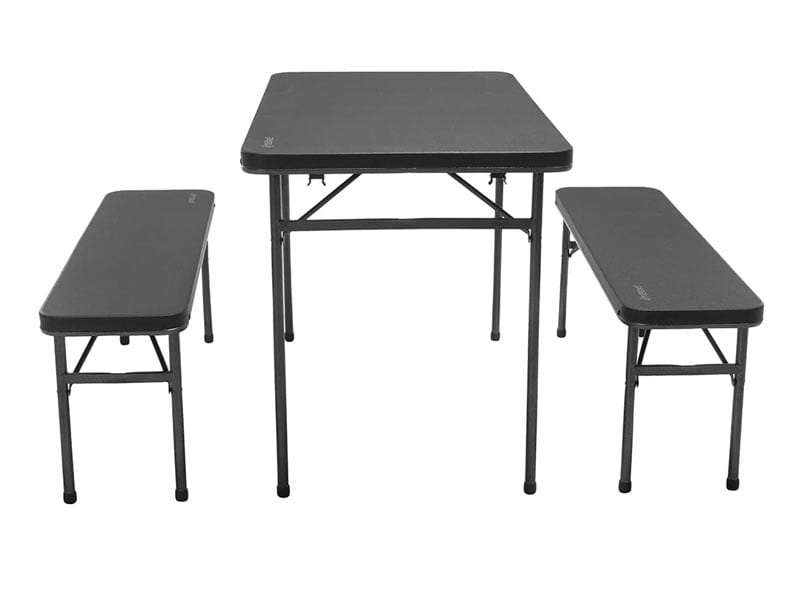 Oztrail Camping Bench Oztrail  Ironside 3 Piece Picnic Set  FTA-IRPS-D Black
