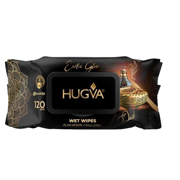 Hugva Exotic Glow Wet Wipes 120 Piece Oud Luxury MM11.2600