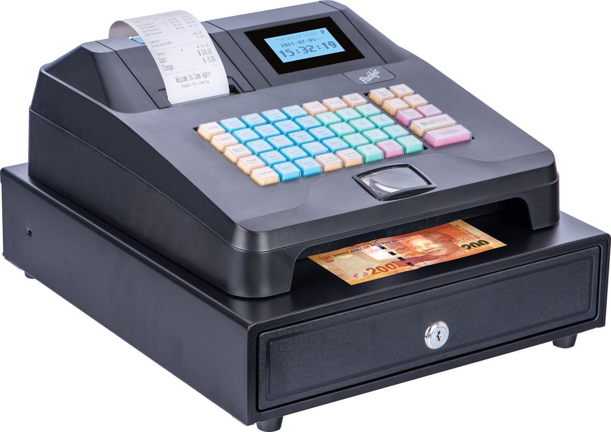 Pacific Cash Register Pacific Technologies Electronic Cash Register ER-308UV-BK (7812535255129)