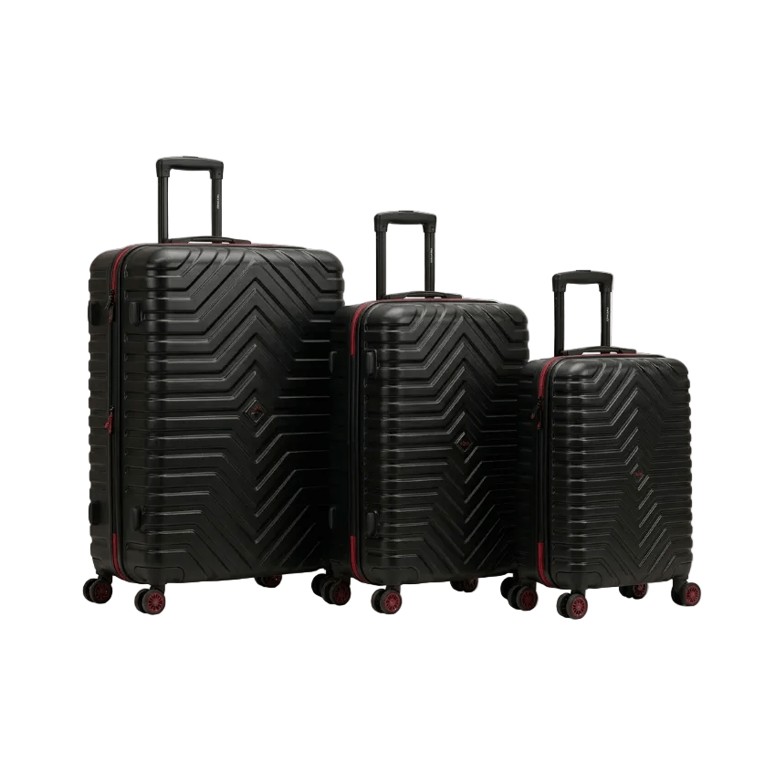 Paklite Stealth 3 piece Trolley case-Black
