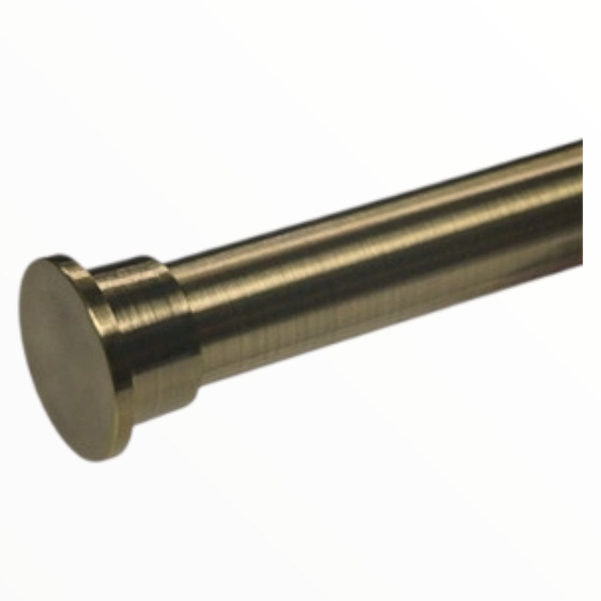 Papini Curtain Accessories Antique Brass Flat Metal End Cap 25 mm Pack Of 2