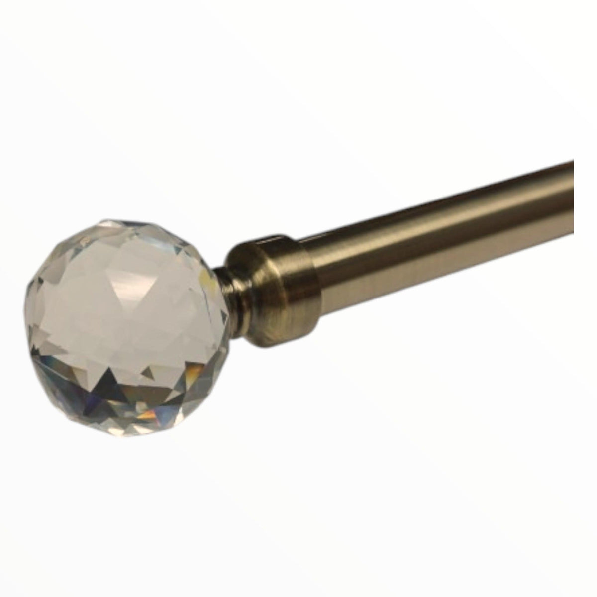 Papini curtain accessories Antique Brass Prism Crystal Finial Glass 25 mm Pack Of 2