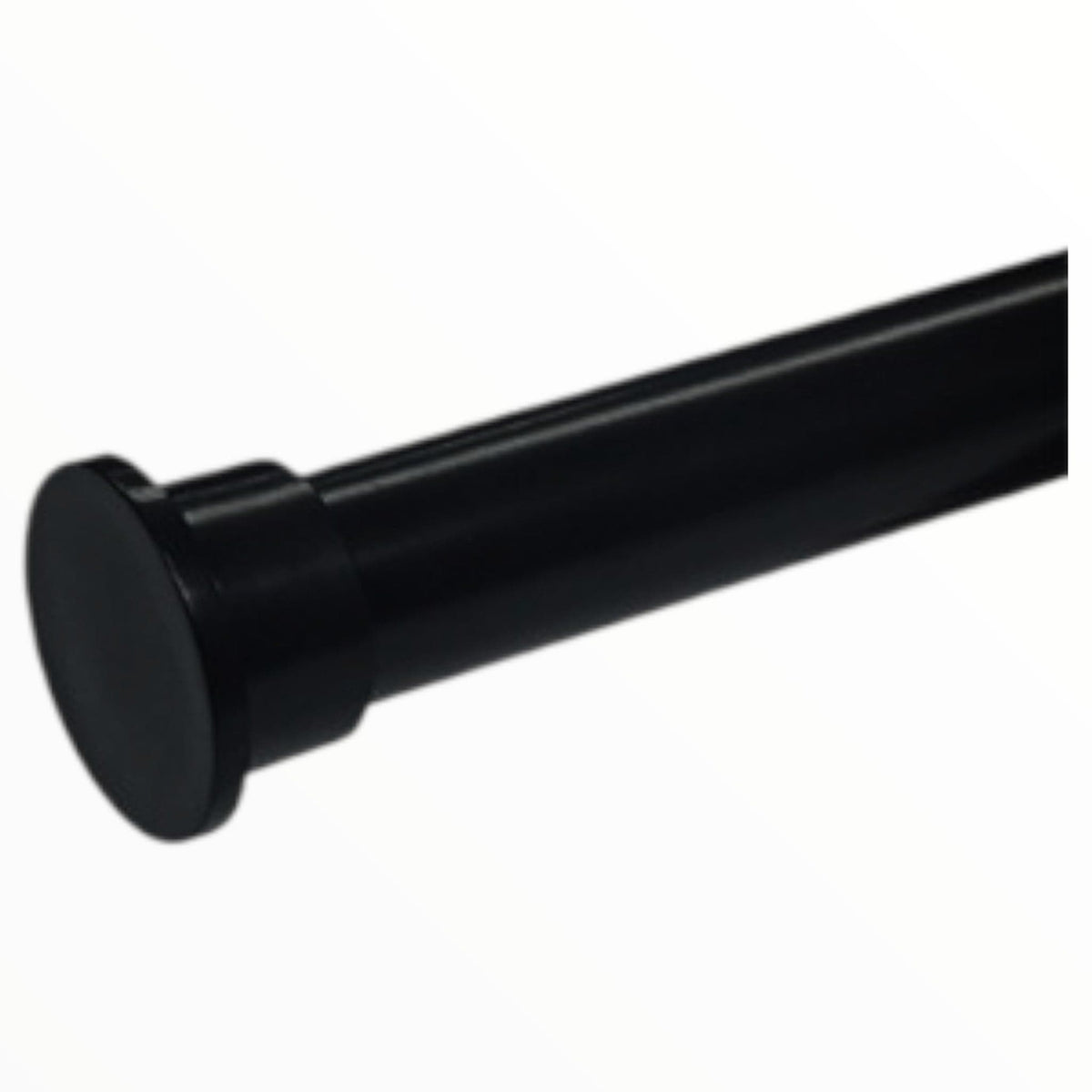 Papini Curtain Accessories Black Flat Metal End Cap 25 mm Pack Of 2
