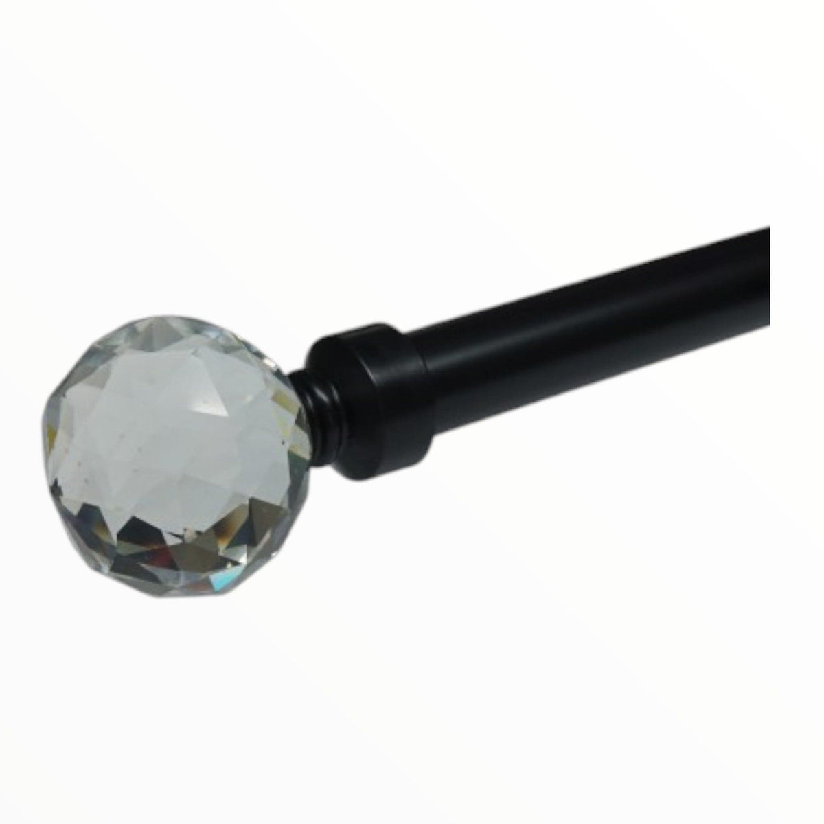 Papini curtain accessories Black Prism Crystal Finial Glass 25 mm Pack Of 2