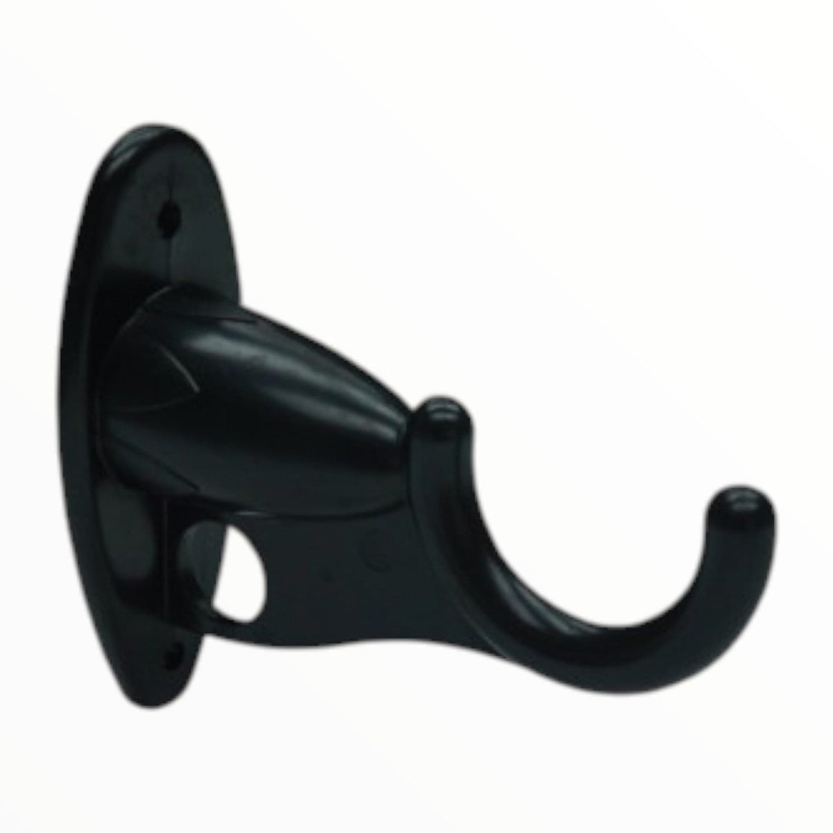 Papini curtain accessories Black Round PVC Bracket PVC 38/16 mm