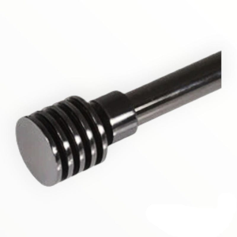 Papini Curtain Accessories Lumino Black PW253T Finials Metal Collection 25 mm (7719468695641)