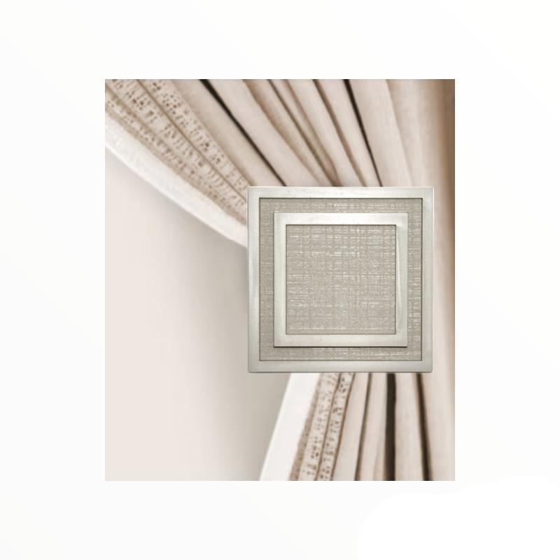 Papini CURTAIN HOLDBACKS Papini Cubist Holdbacks With Voile U Arm Collection Pack Of 2 (7809658945625)