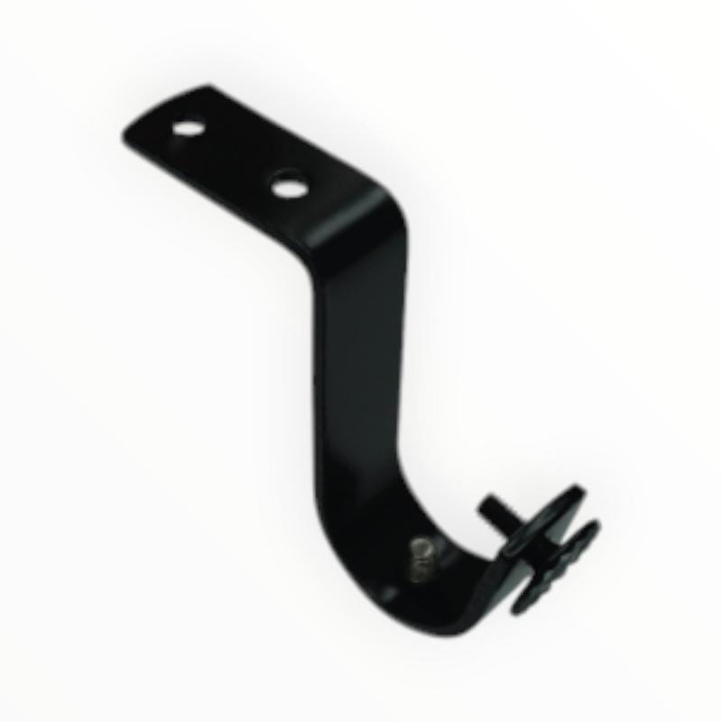 Papini curtaining accessories Black Ceiling Metal Single Bracket Collection 25 mm Pack Of 2 (7821739688025)