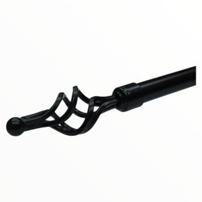Papini Curtaining Accessories Finial Twirl Metal Black 25 mm Pack Of 2
