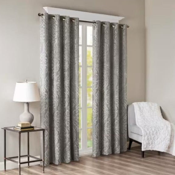 papini Curtaining Material Norgay Curtain Titanium GET018C (7529354756185)