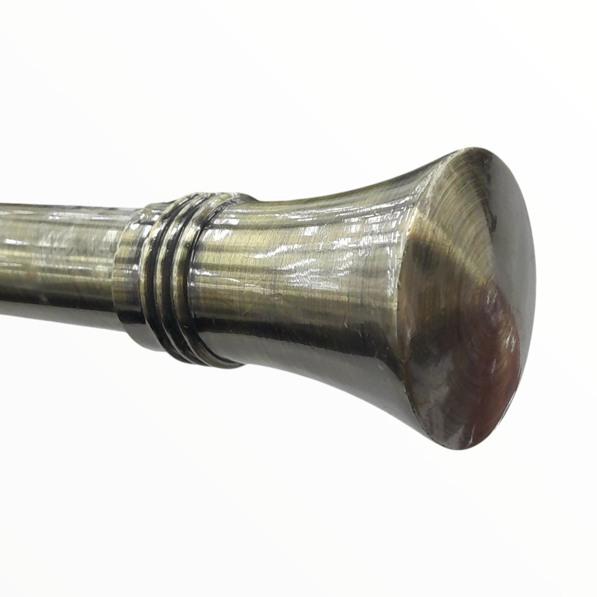 Papini Finial Antique Brass Finials Hat Shaped PVC 25 mm Pack Of 2