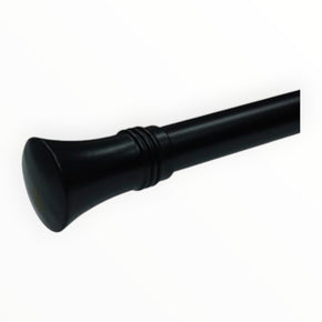 Papini Finial Black Finials Hat Shaped PVC Collection 25 mm Pack Of 2