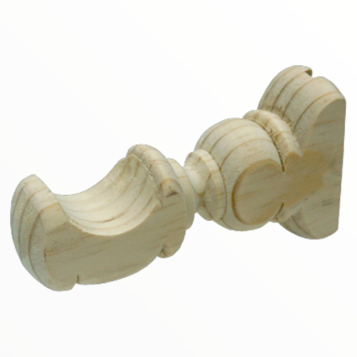Papini Rod Bracket Natural Wood Bracket Single 34 mm