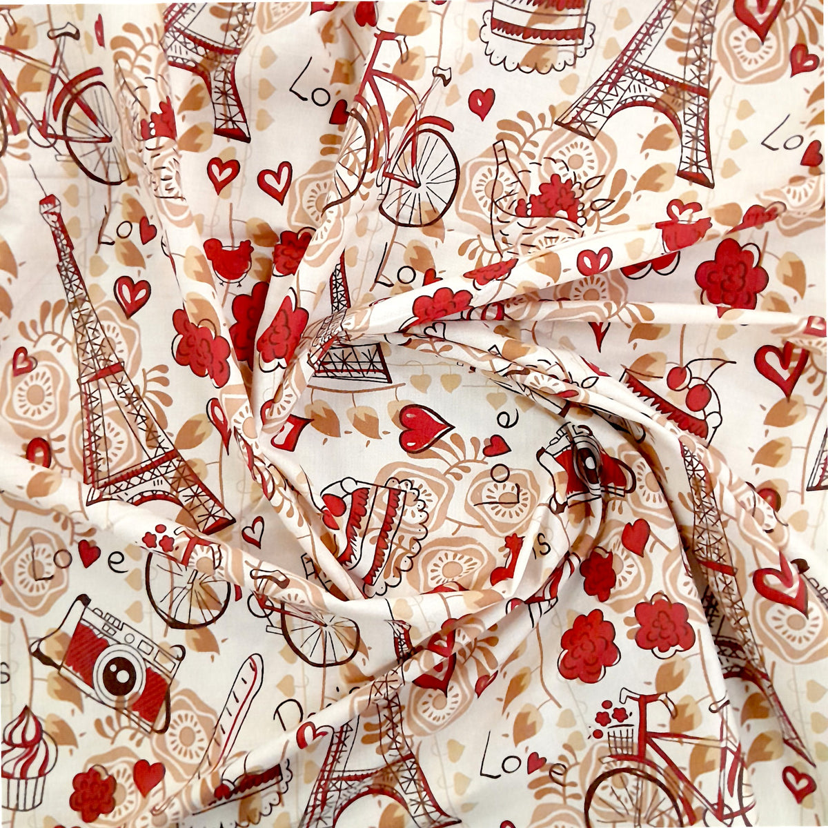 100% Printed Cotton Sheeting Fabric Paris 235 cm