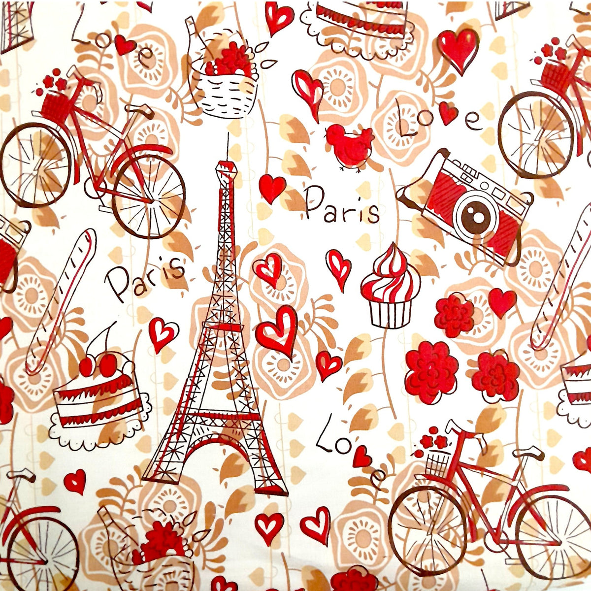 100% Printed Cotton Sheeting Fabric Paris 235 cm
