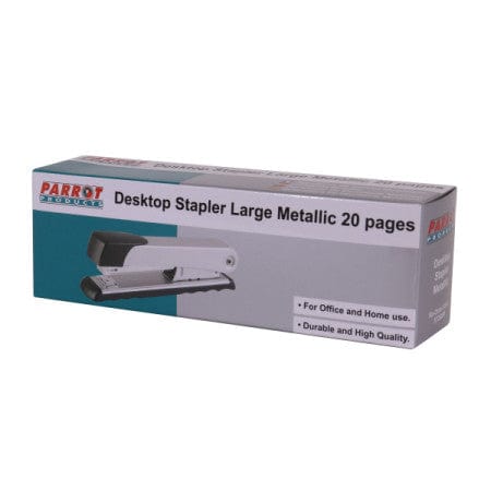 Parrot School Stationery Parrot Desktop Steel Stapler Large 20 Sheet Silver ST2035M