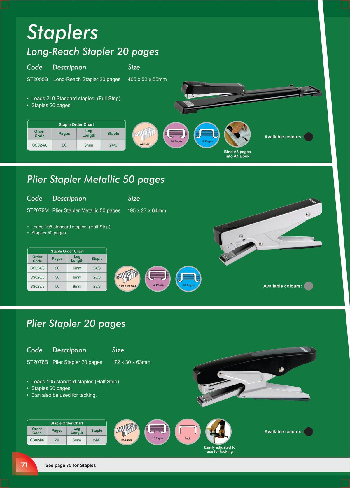 Parrot School Stationery Parrot Plier Stapler Metallic Silver 50 Pages ST2079M (7409425350745)