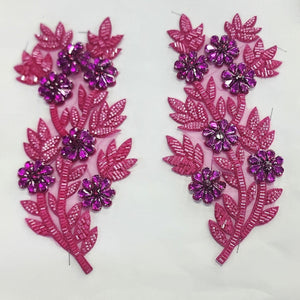 PATCHES Habby Beaded Patches XDH3898 Cerise (7409319837785)