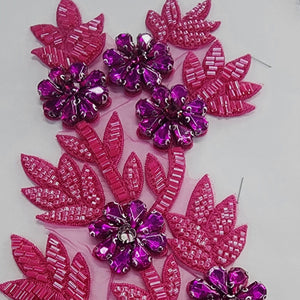 PATCHES Habby Beaded Patches XDH3898 Cerise (7409319837785)