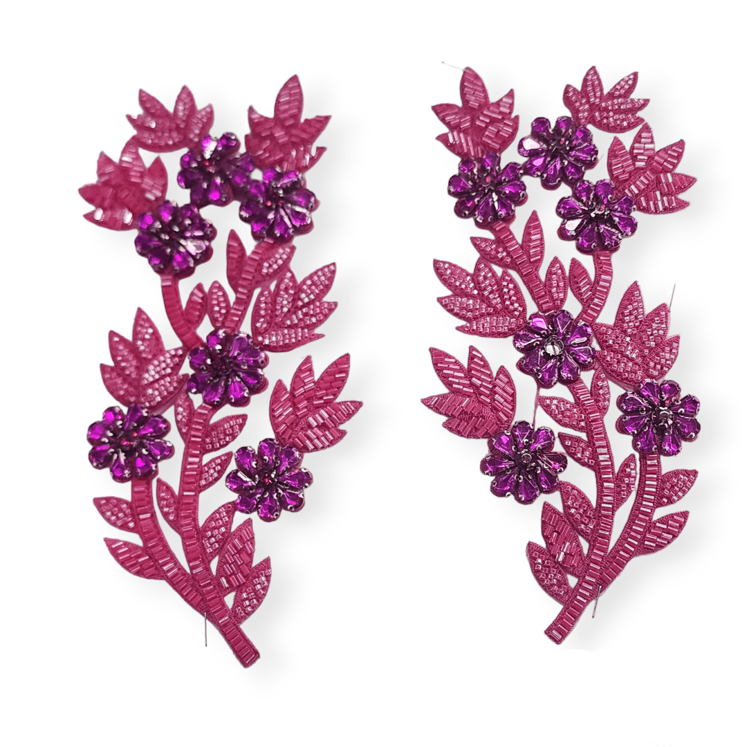 PATCHES Habby Beaded Patches XDH3898 Cerise (7409319837785)