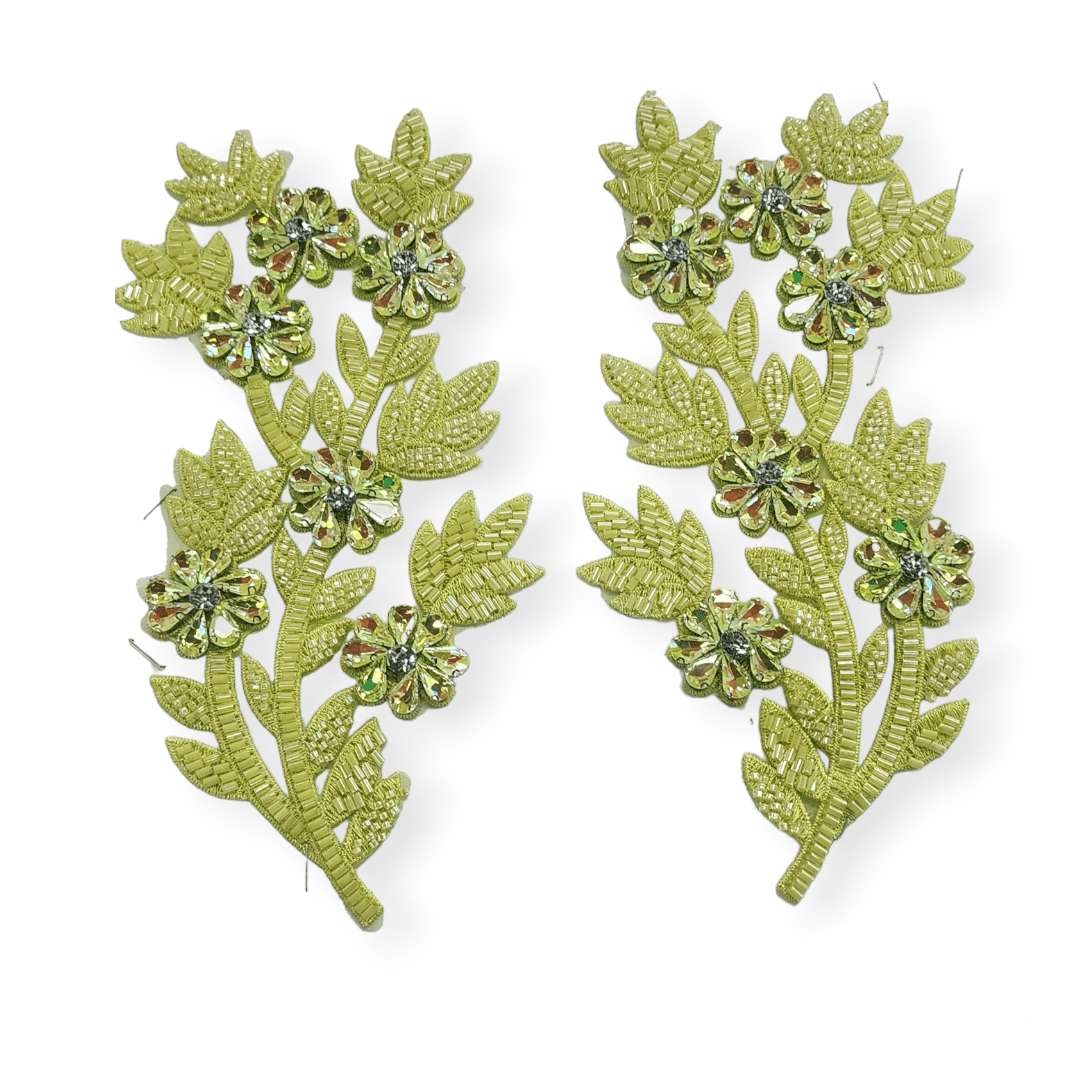 PATCHES Habby Beaded Patches XDH3898 Lime (7409318395993)