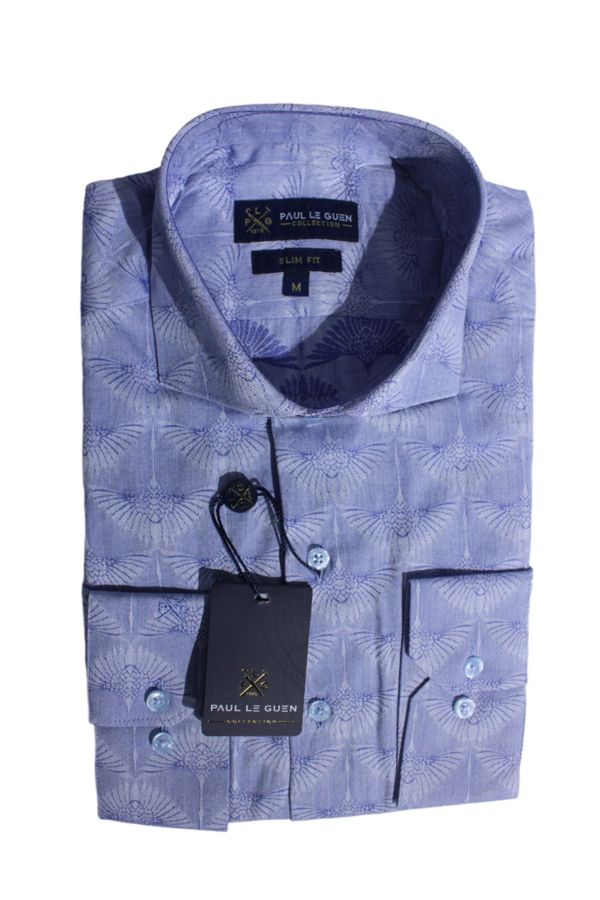 Paul Le Guen Shirts Paul Le Guen Floral Blue Shirt