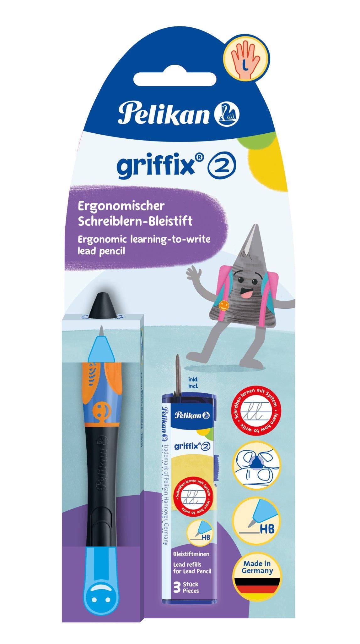 Pelikan Pencil Pelikan Griffix® Pencil For Left-handers Neon Black 821094