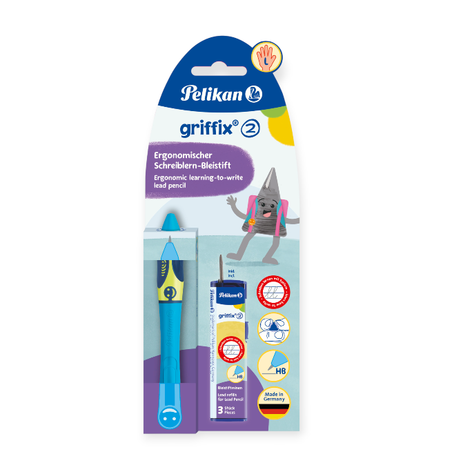 Pelikan Pencil Pelikan Griffix Pencil For Left-handers Neon Fresh Blue 820554