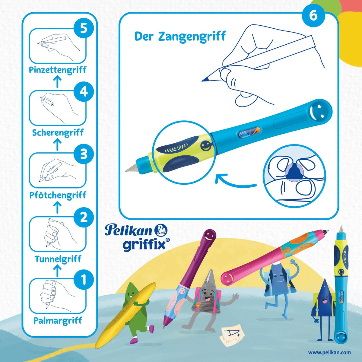 Pelikan Pencil Pelikan Griffix Pencil For Right-handers Neon Fresh Blue 820547