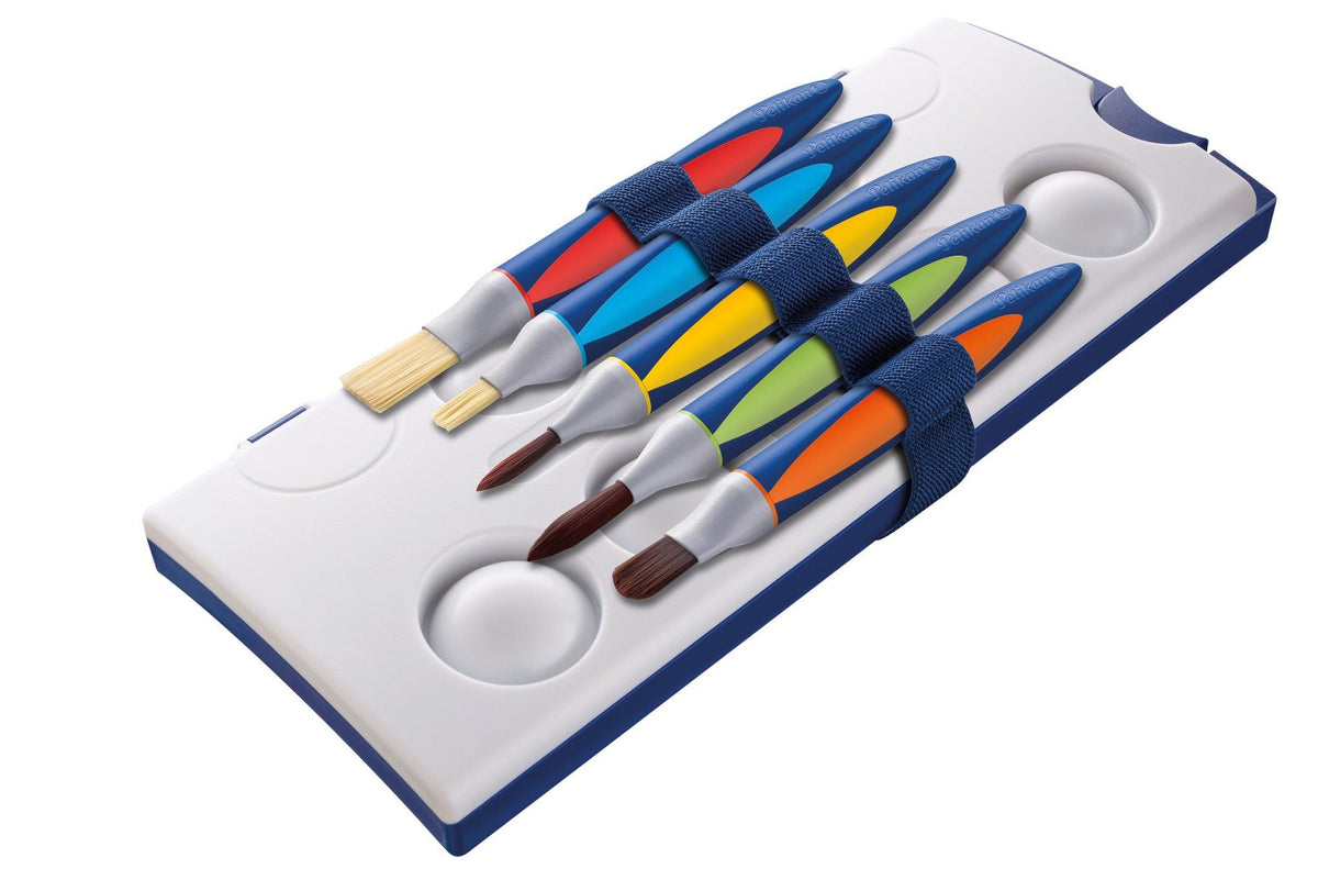 Pelikan Pencil Pelikan Griffix School Brush Set With Brush Band 5-Piece Set 700733