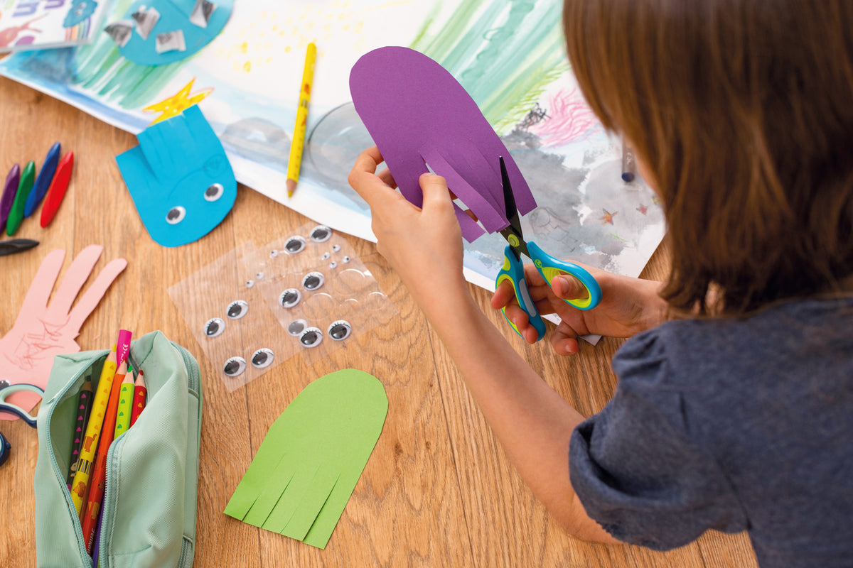 Pelikan Pencil Pelikan Griffix School Scissors Pointed For Left-handed Users Neon Black 819176