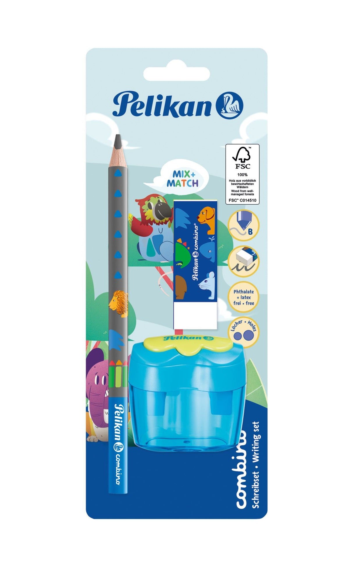 Pelikan Pencil Pelikan Starter Set Combino Pencil Eraser Sharpener Assorted 811217