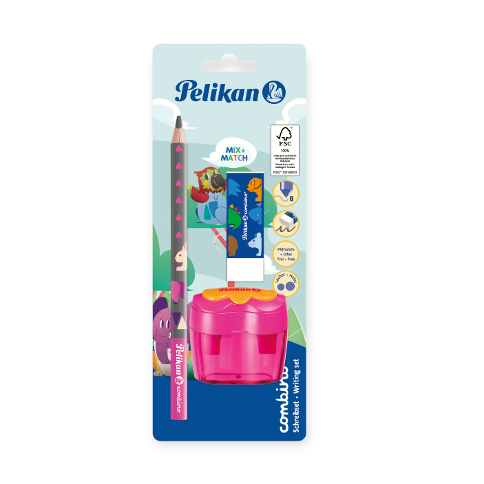 Pelikan Pencil Pelikan Starter Set Combino Pencil Eraser Sharpener Assorted 821612