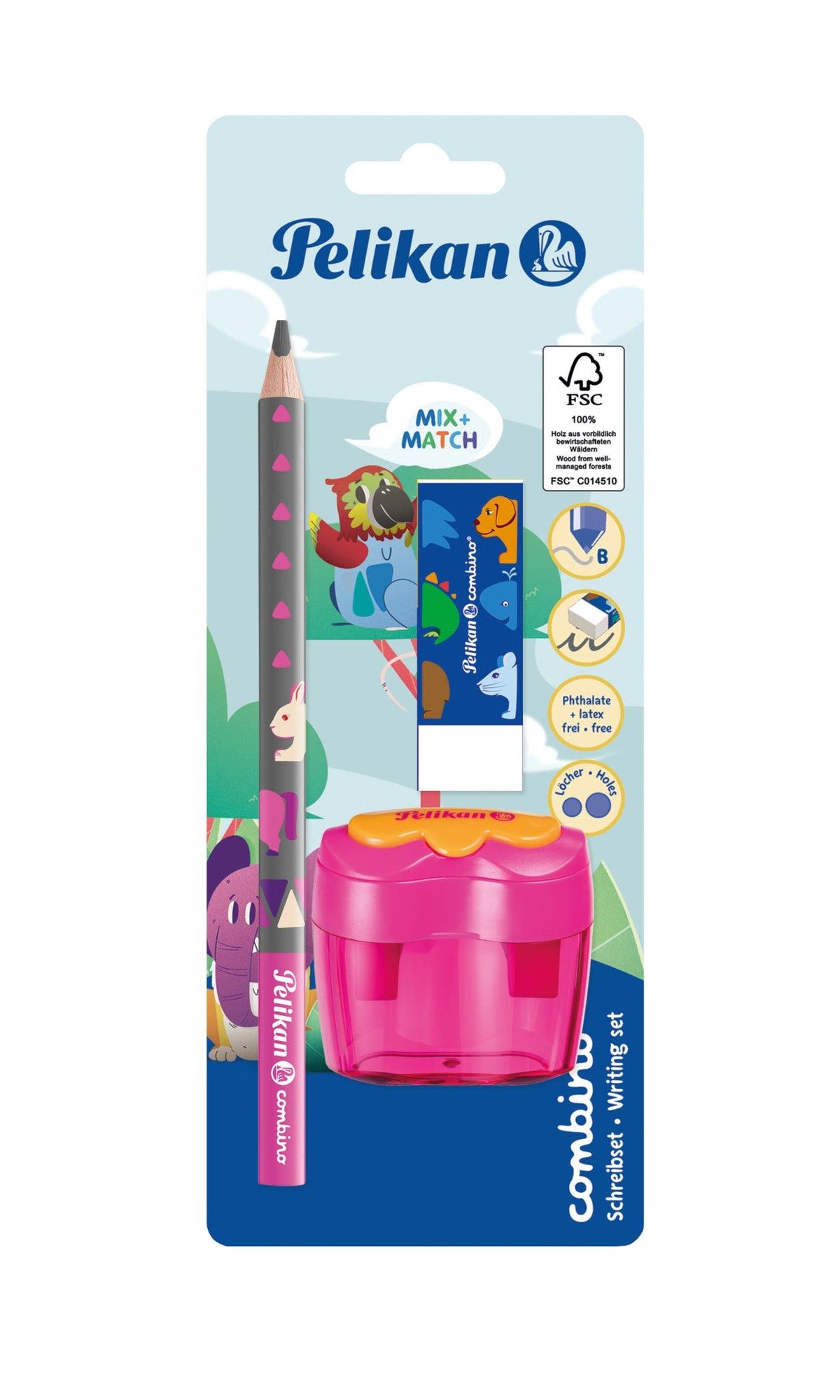 Pelikan Pencil Pelikan Starter Set Combino Pencil Eraser Sharpener Assorted 821612
