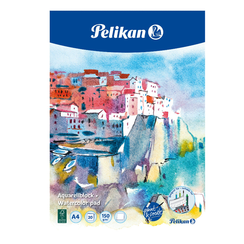 Pelikan Pencil Pelikan Water Color Pad DIN A4, 150g/m2, 20 Sheets 236812