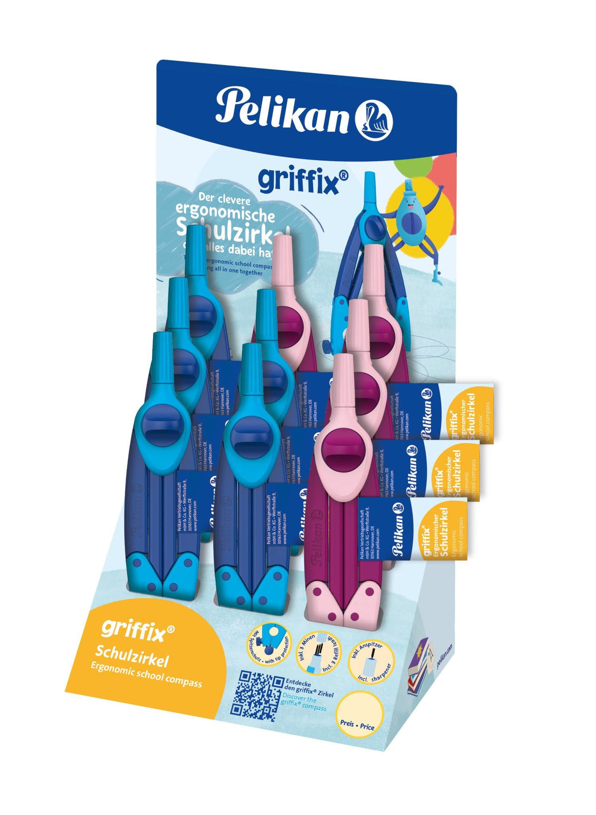 Pelikan Scissors Pelikan Griffix Ergonomic School Compass 605519