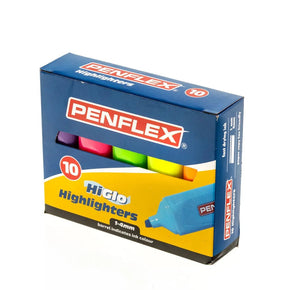 Penflex School Stationery Penflex highlighters 10s assorted (7211472191577)