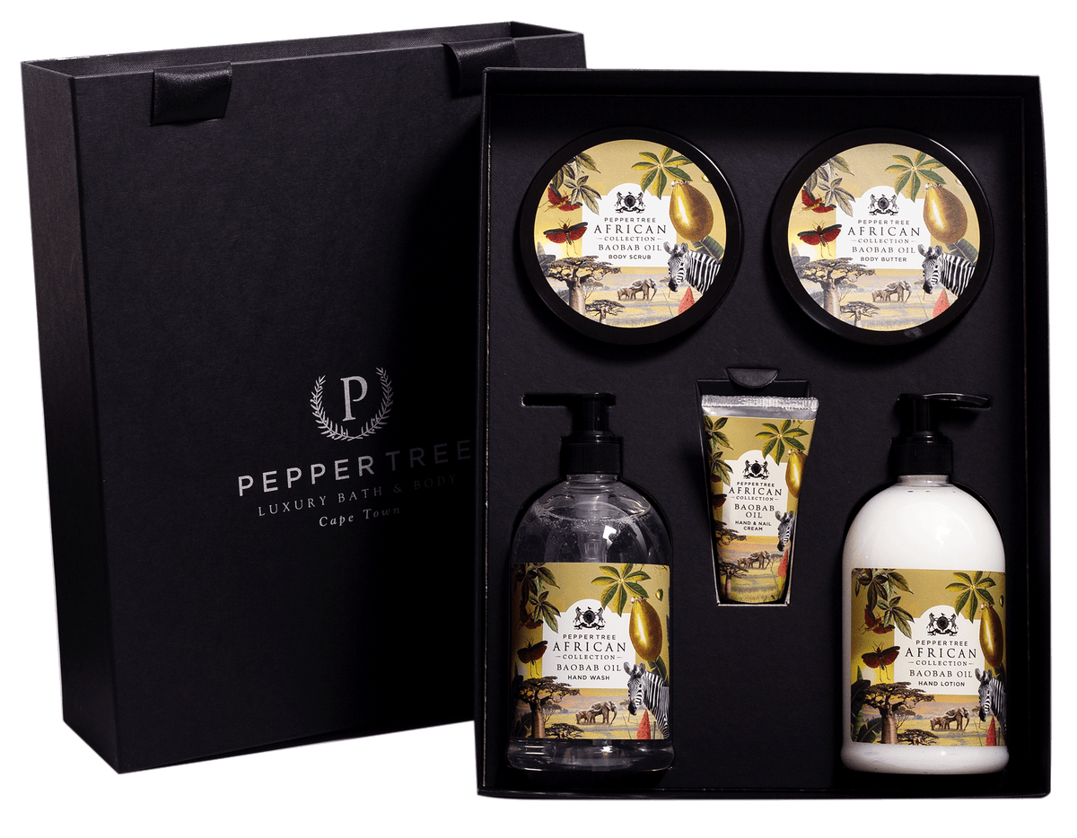 Pepper Tree S0A Pepper Tree Marula Executive Gift Box - Baobab or Marula 500ml x 2, 250ml x 2 & 50ml (7474811043929)