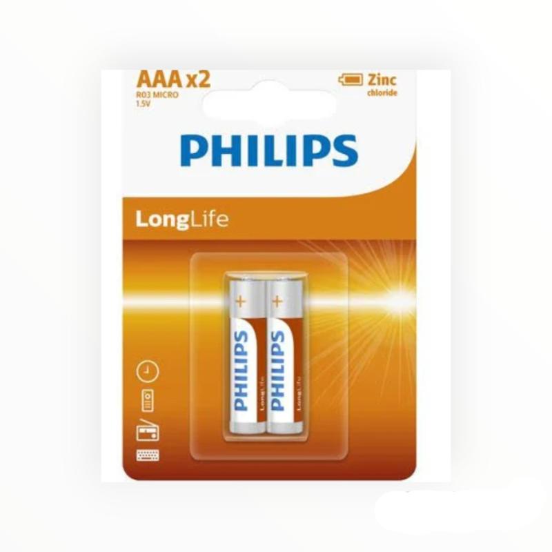 Philips 2 PACK AAA BATTERIES Philips Battery AAA 2 Pack AV581 R03L2B/97